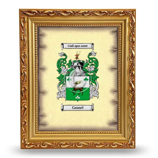 Cannel Coat of Arms Framed - Gold