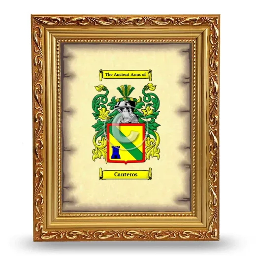 Canteros Coat of Arms Framed - Gold