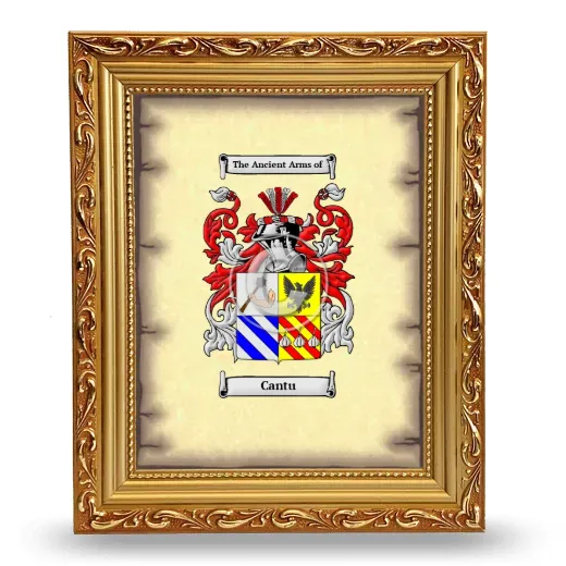 Cantu Coat of Arms Framed - Gold
