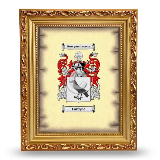 Carbyne Coat of Arms Framed - Gold