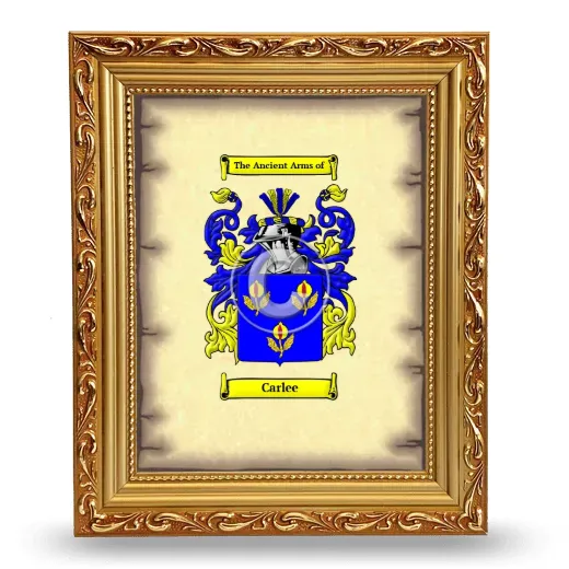 Carlee Coat of Arms Framed - Gold