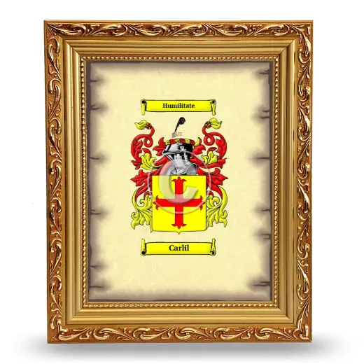 Carlil Coat of Arms Framed - Gold