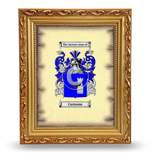 Carmona Coat of Arms Framed - Gold