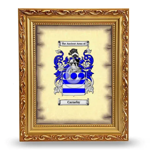 Carneby Coat of Arms Framed - Gold