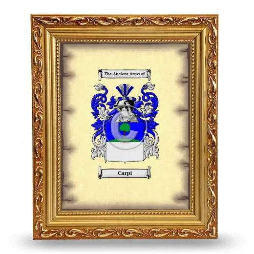 Carpi Coat of Arms Framed - Gold