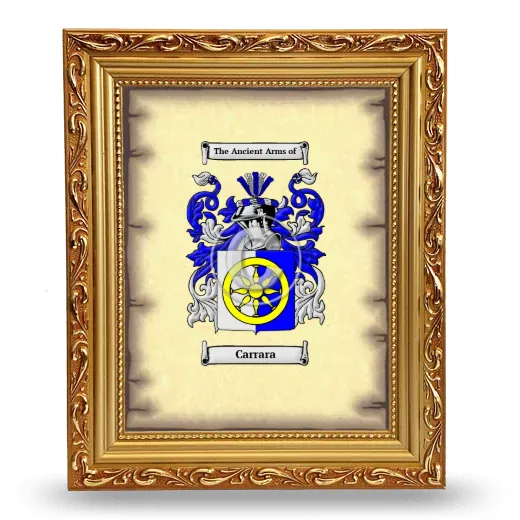 Carrara Coat of Arms Framed - Gold