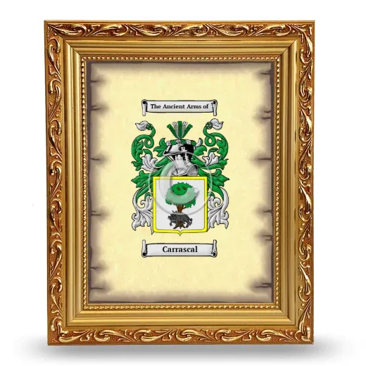 Carrascal Coat of Arms Framed - Gold