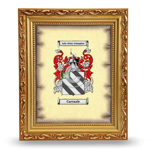 Carvaale Coat of Arms Framed - Gold