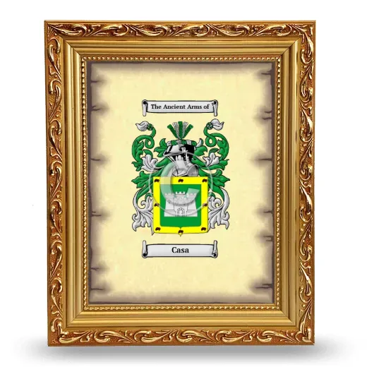Casa Coat of Arms Framed - Gold
