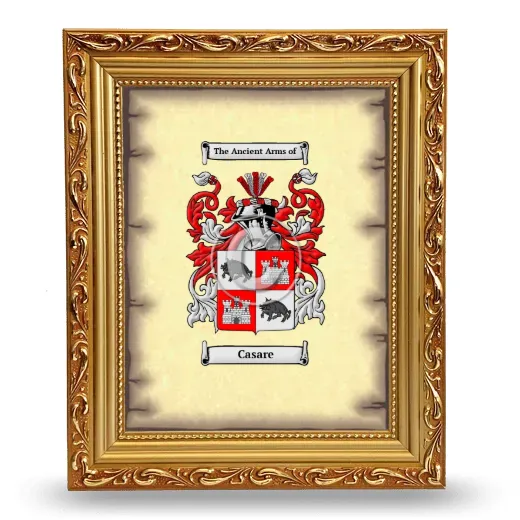 Casare Coat of Arms Framed - Gold