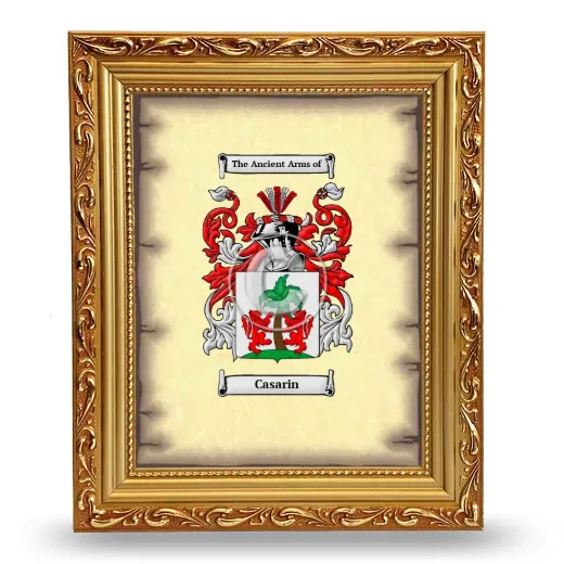 Casarin Coat of Arms Framed - Gold