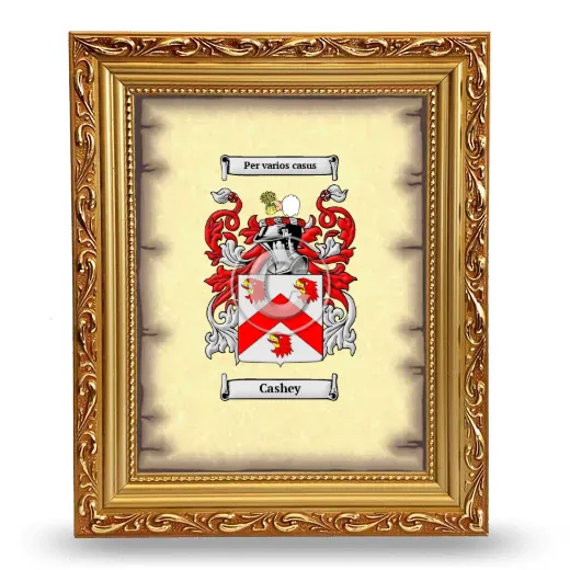Cashey Coat of Arms Framed - Gold