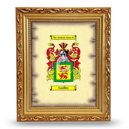 Casilles Coat of Arms Framed - Gold