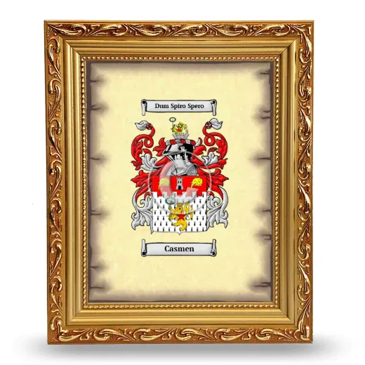 Casmen Coat of Arms Framed - Gold