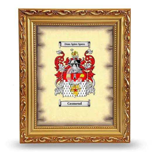 Casmend Coat of Arms Framed - Gold
