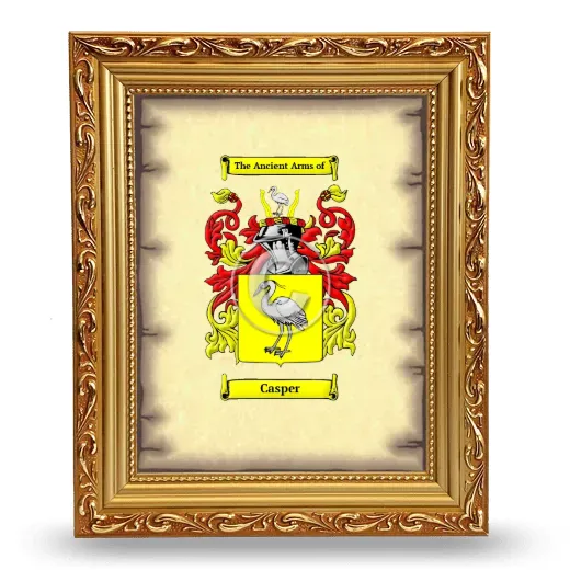 Casper Coat of Arms Framed - Gold
