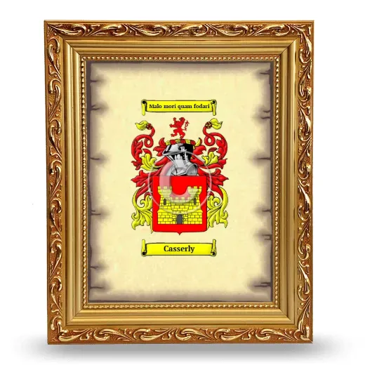 Casserly Coat of Arms Framed - Gold