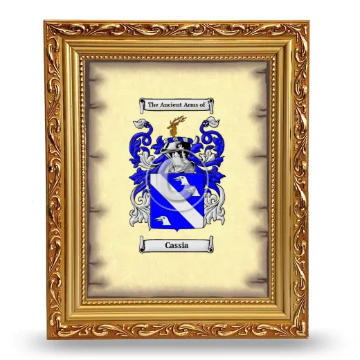 Cassia Coat of Arms Framed - Gold
