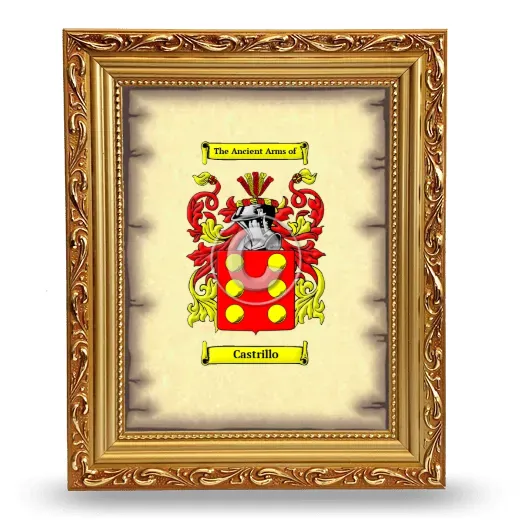 Castrillo Coat of Arms Framed - Gold