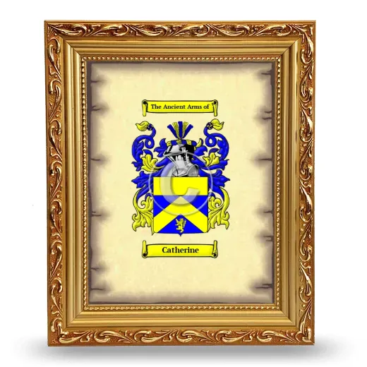 Catherine Coat of Arms Framed - Gold