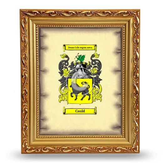 Cauld Coat of Arms Framed - Gold