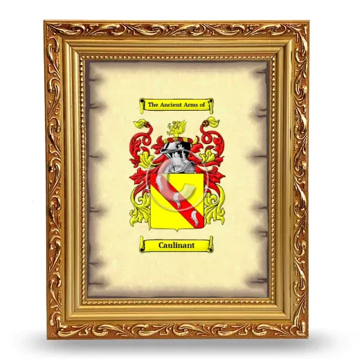 Caulinant Coat of Arms Framed - Gold