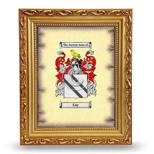 Cay Coat of Arms Framed - Gold