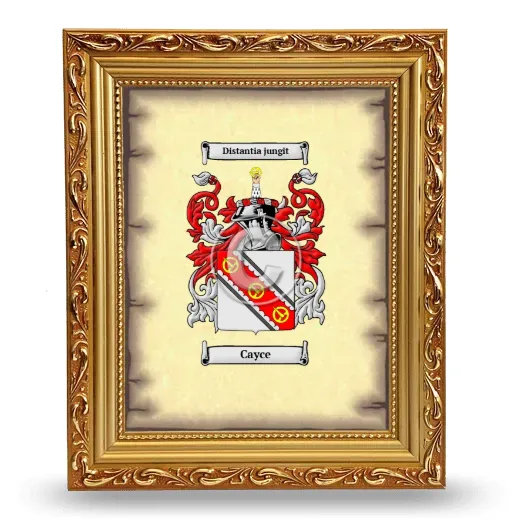 Cayce Coat of Arms Framed - Gold