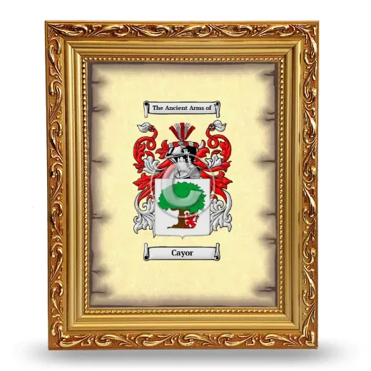 Cayor Coat of Arms Framed - Gold