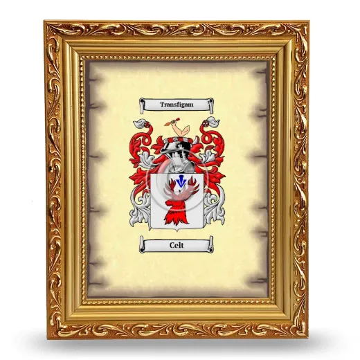 Celt Coat of Arms Framed - Gold