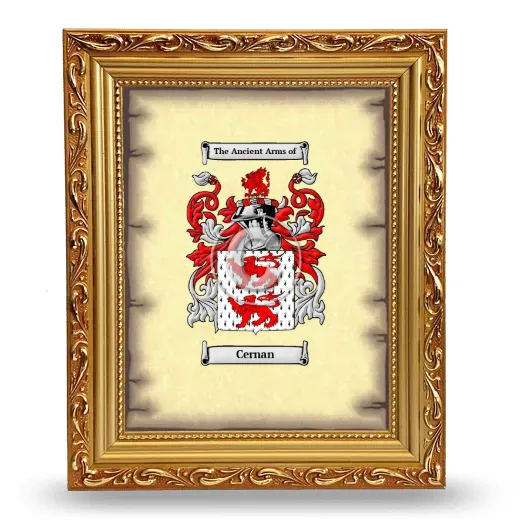 Cernan Coat of Arms Framed - Gold
