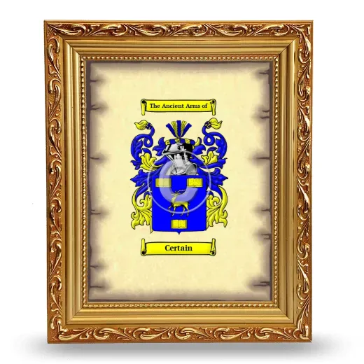 Certain Coat of Arms Framed - Gold