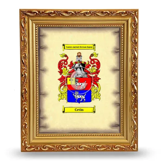 Cetin Coat of Arms Framed - Gold