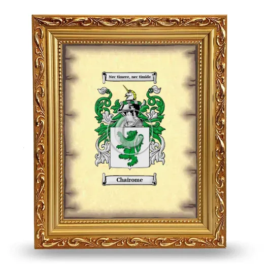 Chairome Coat of Arms Framed - Gold
