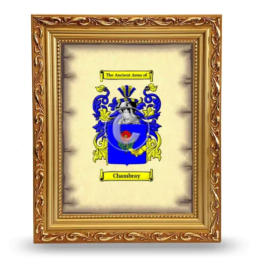Chambray Coat of Arms Framed - Gold