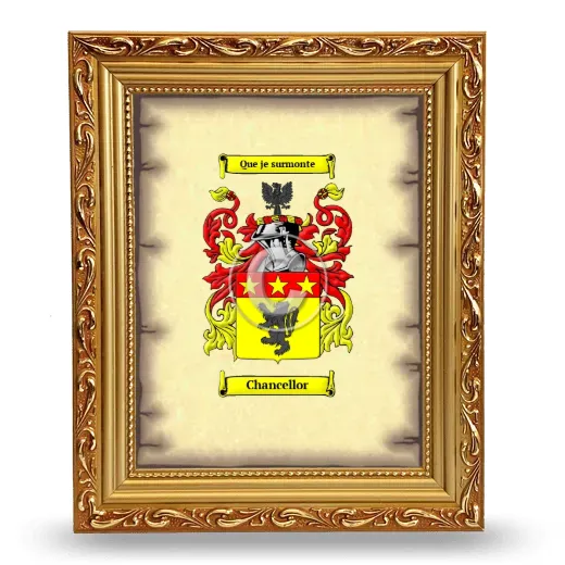 Chancellor Coat of Arms Framed - Gold
