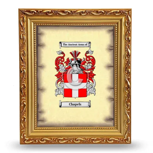 Chapels Coat of Arms Framed - Gold