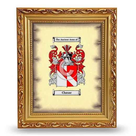 Chasar Coat of Arms Framed - Gold