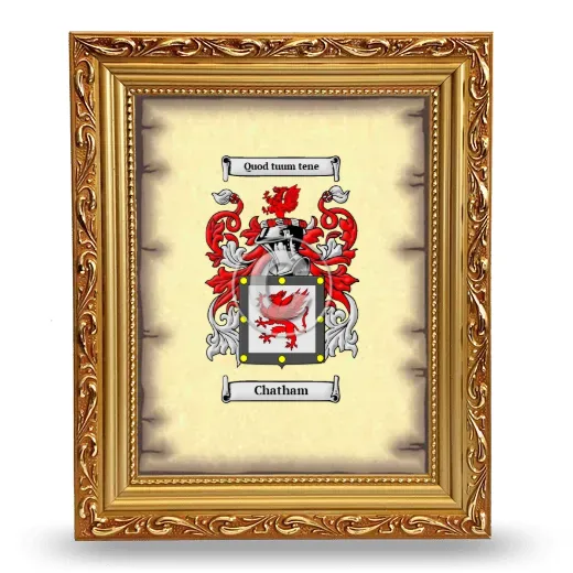 Chatham Coat of Arms Framed - Gold
