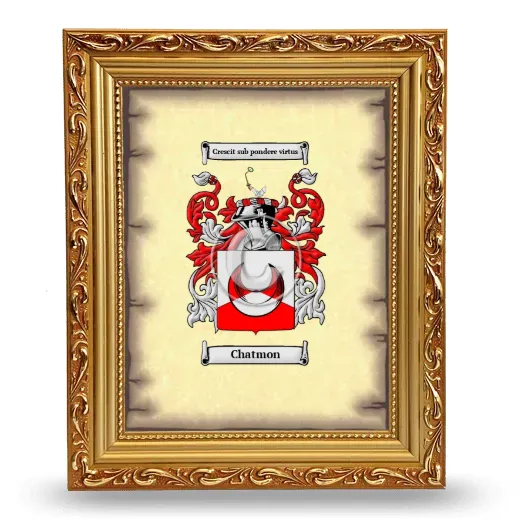 Chatmon Coat of Arms Framed - Gold