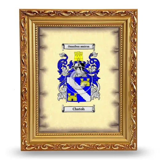 Chatoh Coat of Arms Framed - Gold