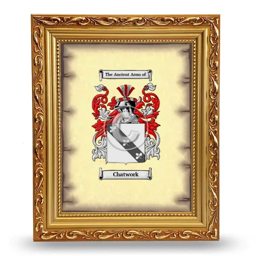 Chatwork Coat of Arms Framed - Gold