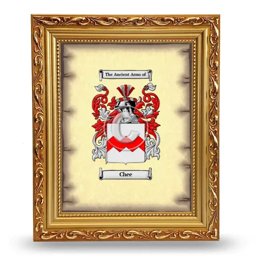 Chee Coat of Arms Framed - Gold