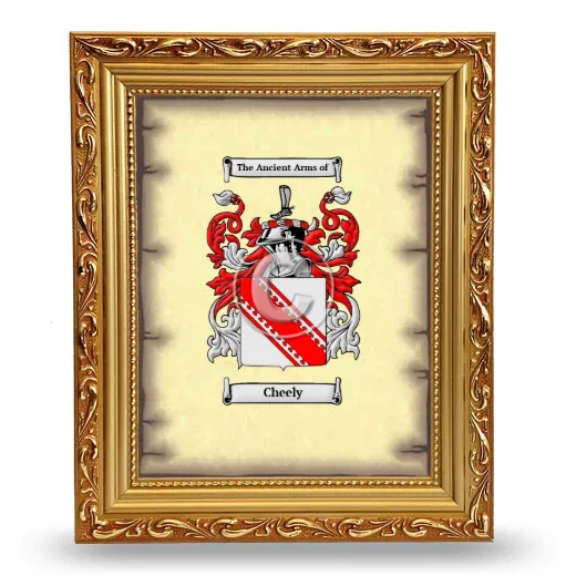 Cheely Coat of Arms Framed - Gold
