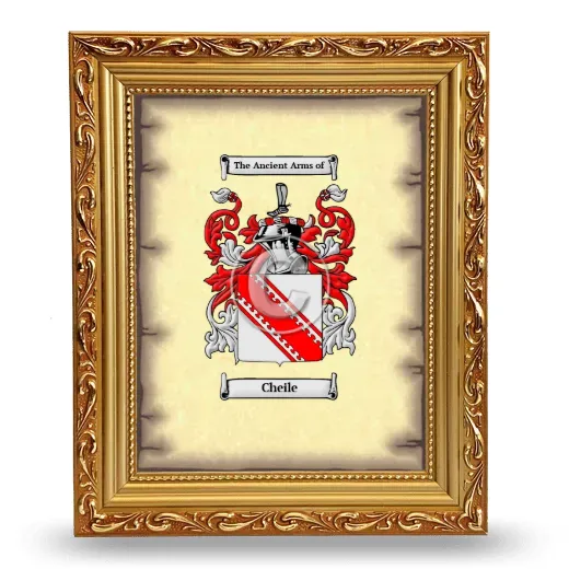 Cheile Coat of Arms Framed - Gold