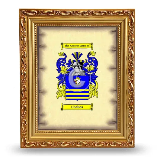 Chelios Coat of Arms Framed - Gold