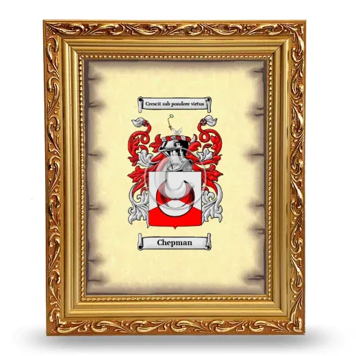 Chepman Coat of Arms Framed - Gold