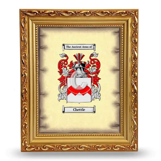 Chettle Coat of Arms Framed - Gold