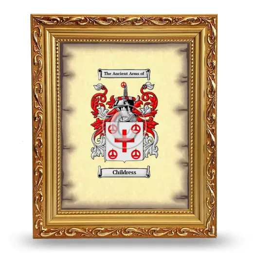 Childress Coat of Arms Framed - Gold