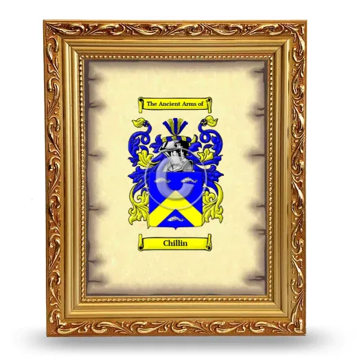 Chillin Coat of Arms Framed - Gold